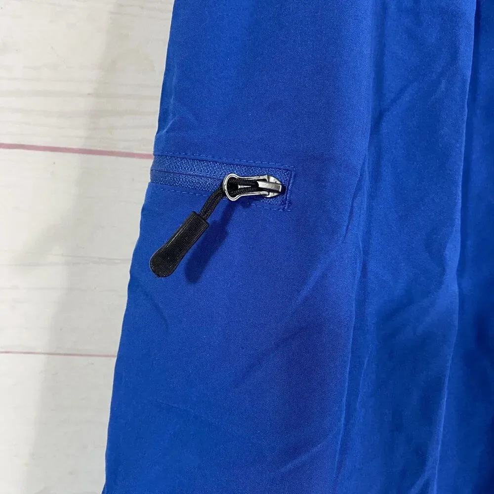 Pinkbomb Mens Lined Hybrid Swim Activewear Shorts XL Blue Elastic Waist Pocket